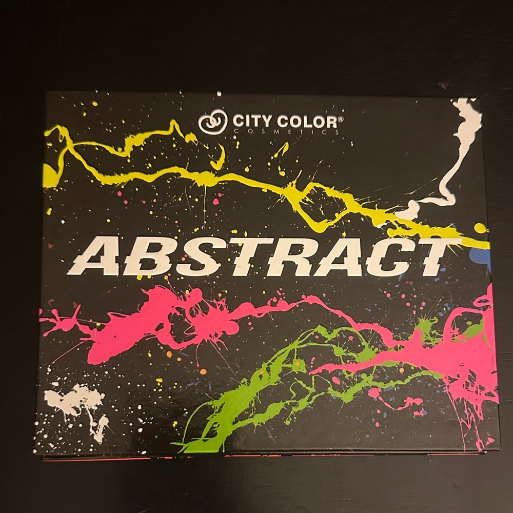 City Color Abstract Palette with Neon Pink, Neon Yellow & Bright Green Splatter